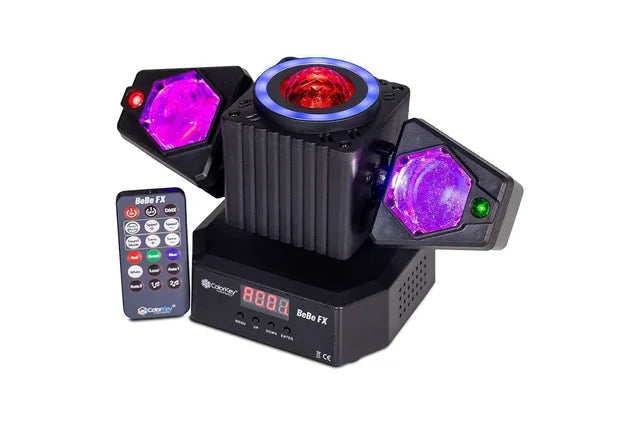 ColorKey BeBe FX with RF remote, purple LED heads, and illuminated central dome
