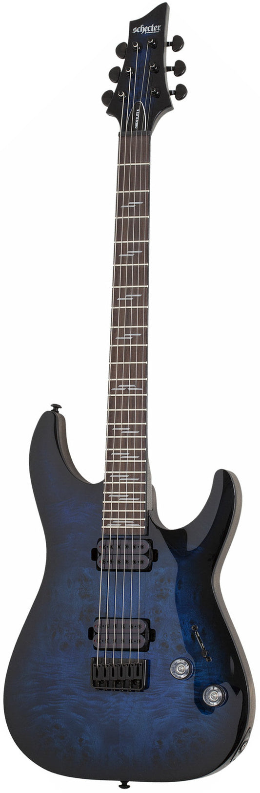 Schecter Omen Elite-6 See Thru Blue Burst 2452 guitar