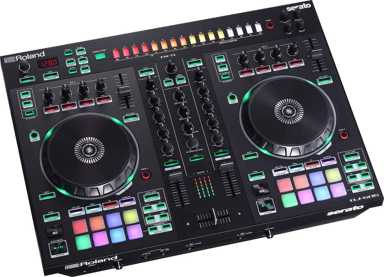 Roland DJ-505 2-Channel, 4-Deck DJ Controller for Serato DJ