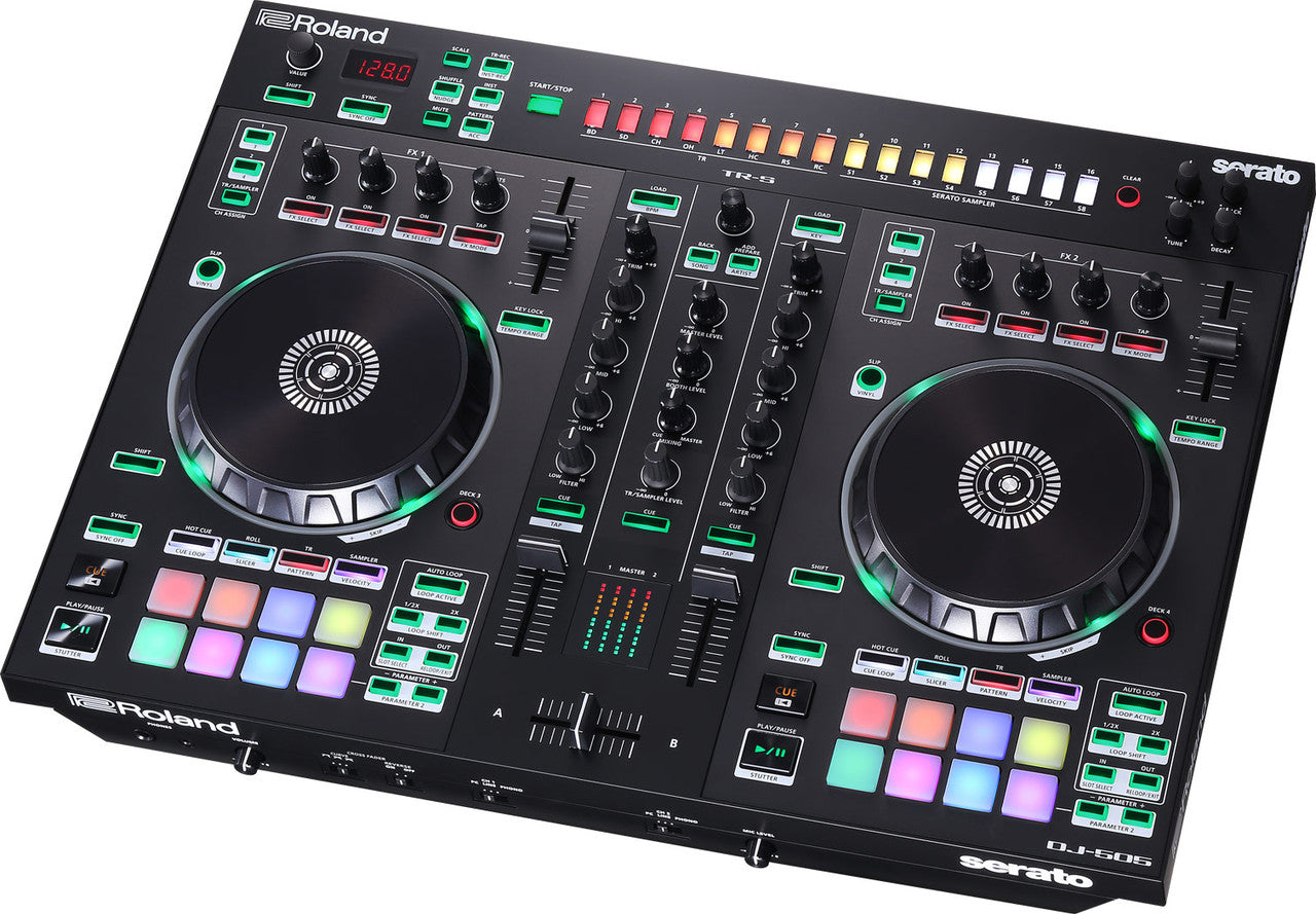 Roland DJ-505 2-Channel, 4-Deck DJ Controller for Serato DJ