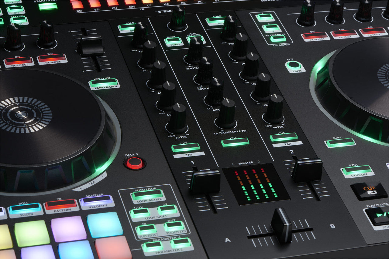 Roland DJ-505 2-Channel, 4-Deck DJ Controller for Serato DJ