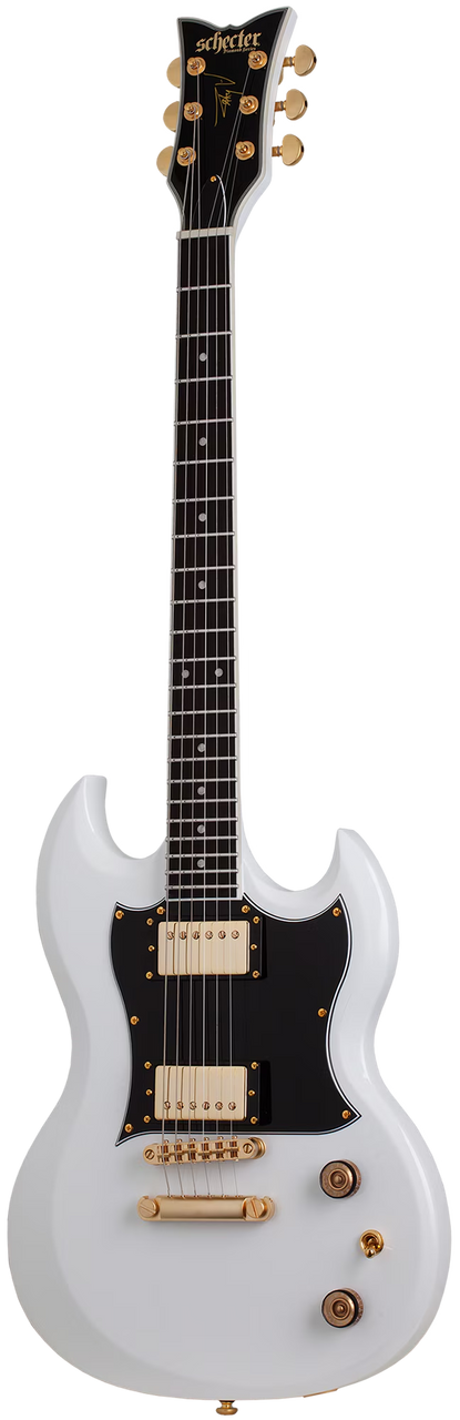 Schecter ZV-H6LLYW66D Zacky Vengeance Signature Electric Guitar - Gloss White