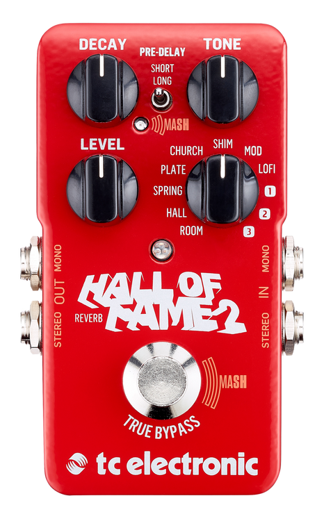 TC Electronics Hall of Fame 2 reverb guitar effects pedal