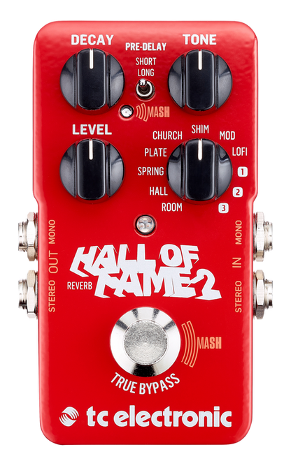 TC Electronics Hall of Fame 2 reverb guitar effects pedal