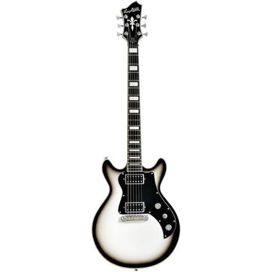 Hagstrom Megin Grey Burst Electric Guitar with Hard Case