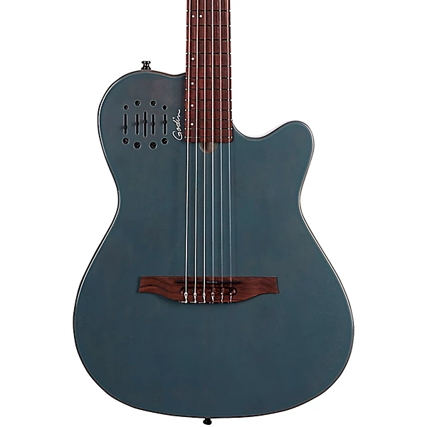 Godin Multiac Mundial Arctik Blue Nylon Acoustic-Electric Guitar with Bag 052387F B-Stock