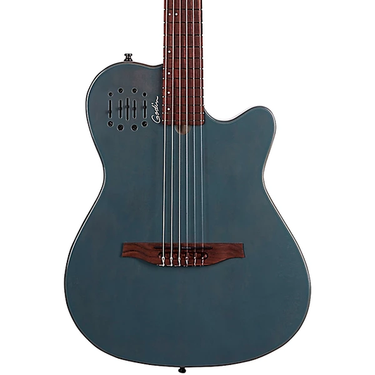 Godin Multiac Mundial Arctik Blue Nylon Acoustic-Electric Guitar with Bag 052387F B-Stock