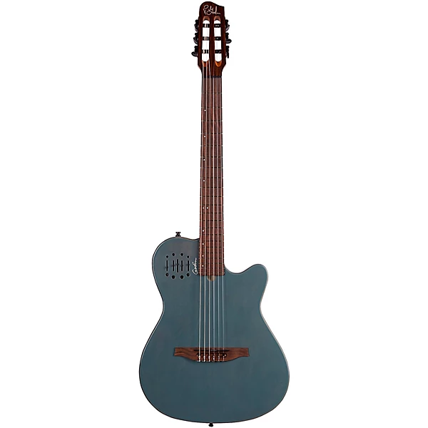 Godin Multiac Mundial Arctik Blue Nylon Acoustic-Electric Guitar with Bag 052387F B-Stock