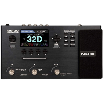 NuX Effects MG-30 Guitar Modeling Floorboard Processor Pedal