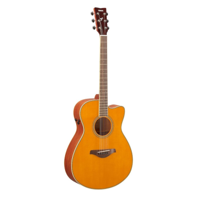 Yamaha FSC-TA TransAcoustic Acoustic electric Guitar Vintage Tint paint chip