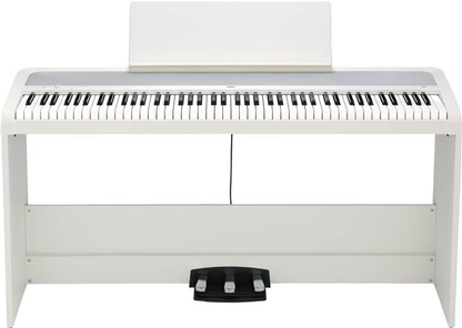 Korg B2SPWH 88-Key Digital Piano with Stand and Three Pedal System White