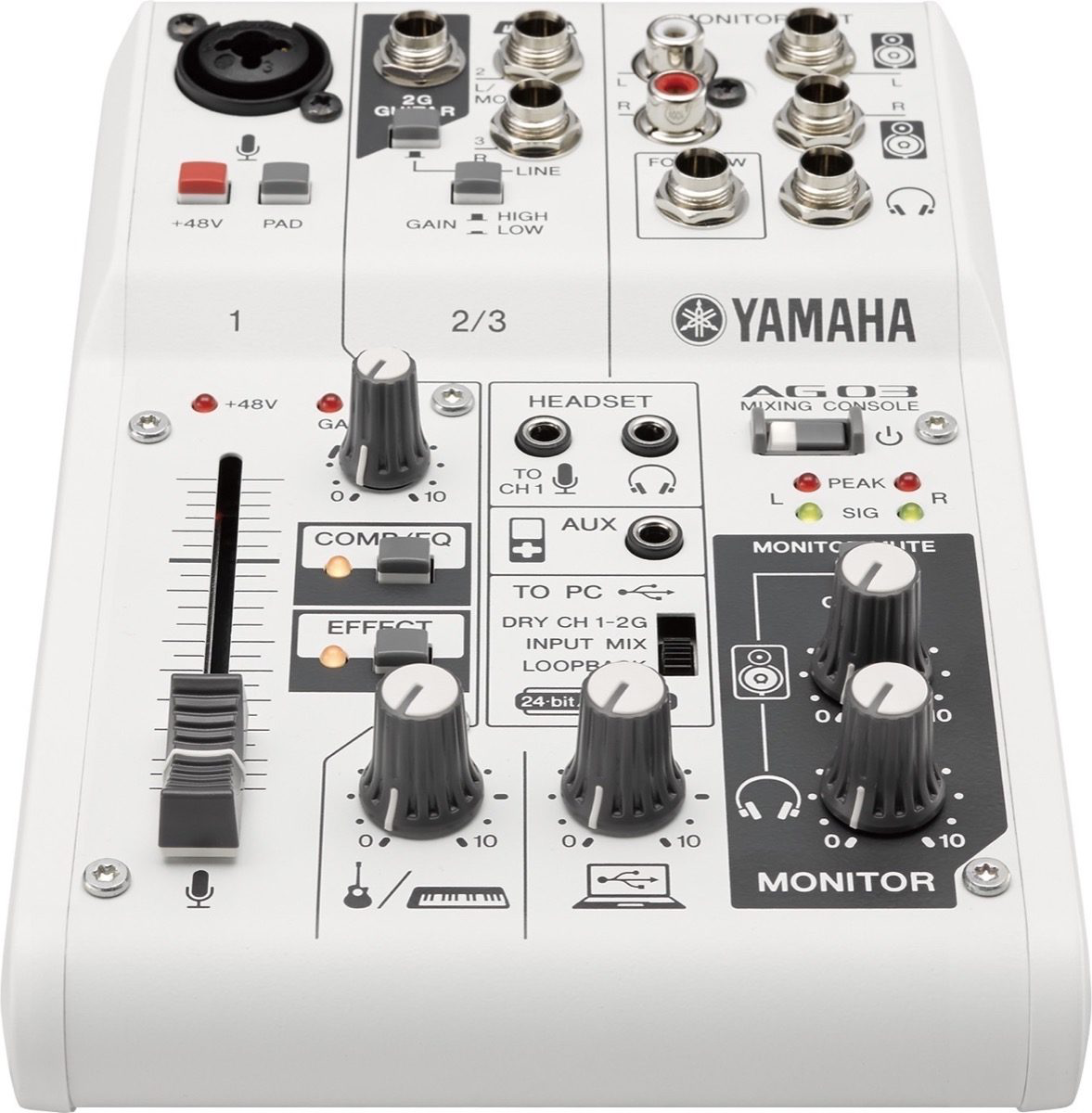 Yamaha AG03 3 channel Mixer and USB Audio Interface