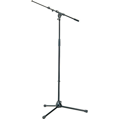 K&M 210/9 Tripod Microphone Stand with Telescoping Boom Black