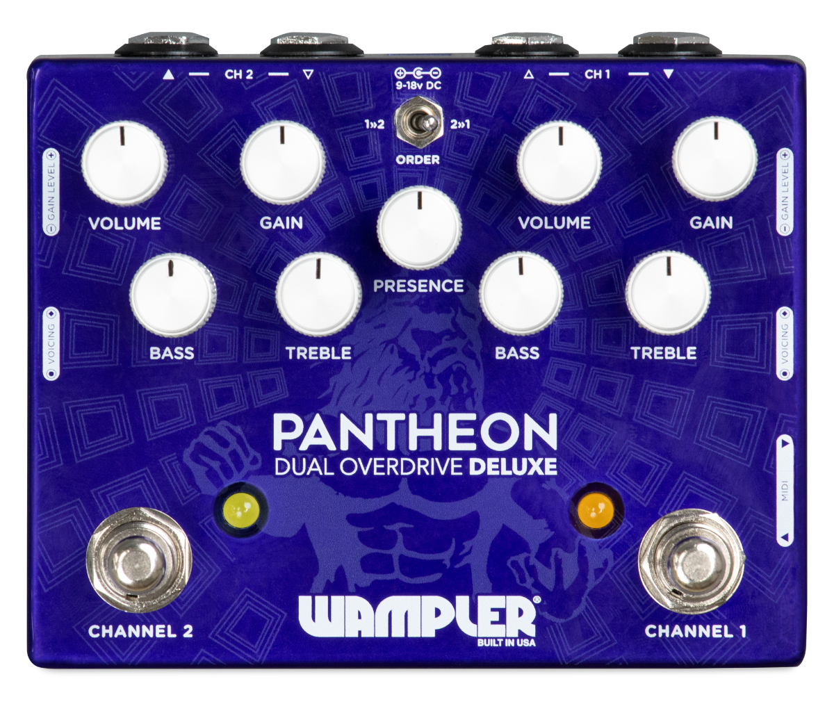 Wampler Dual Pantheon Deluxe Overdrive guitar pedal open box