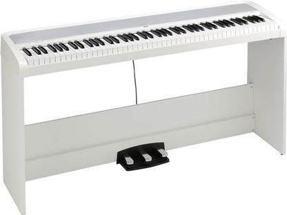 Korg B2SPWH 88-Key Digital Piano with Stand and Three Pedal System White