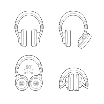 Audio-Technica ATH-M40x Closed-back Studio Monitoring Headphones