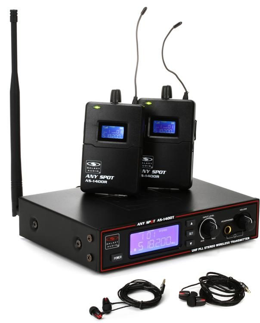 Galaxy Audio AS-1400-2 Wireless In-Ear Monitor Twin Pack System M Band