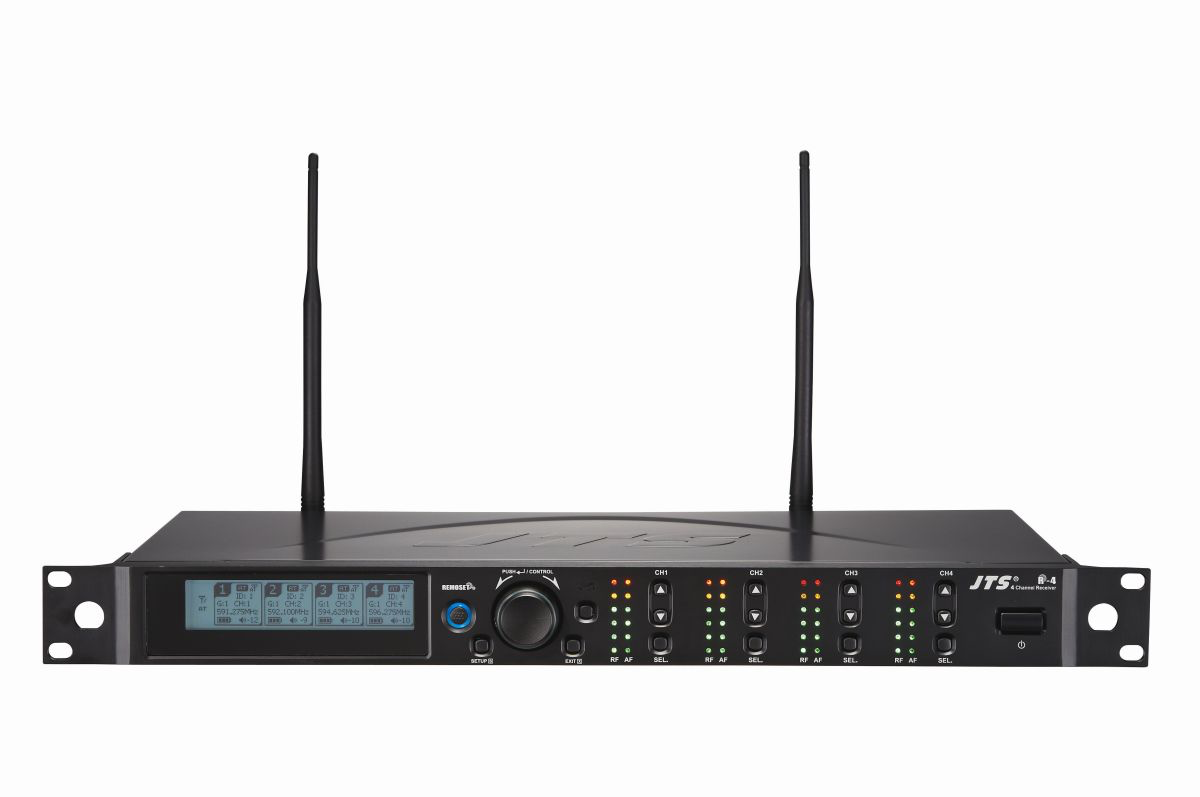 JTS R-4/R-4THA | 4 Mic Wireless System w/ Dynamic Capsules
