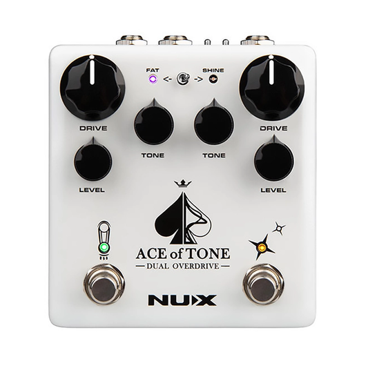 NuX Effects Ace of Tone Dual Overdrive Guitar Effects Pedal NDO5 open box