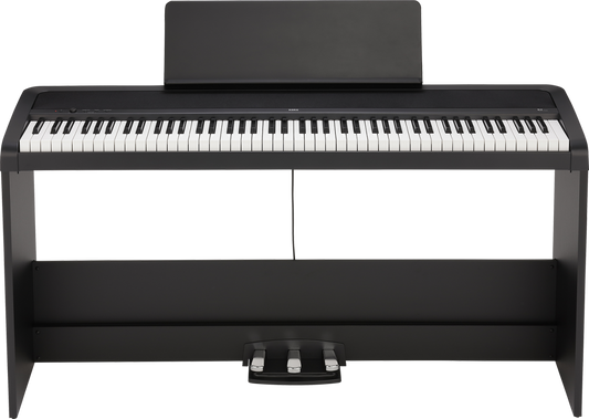 Korg B2SPBK 88-Key Digital Piano with Stand and Three Pedal System Black