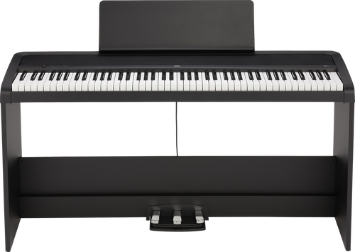 Korg B2SPBK 88-Key Digital Piano with Stand and Three Pedal System Black