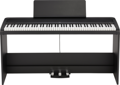 Korg B2SPBK 88-Key Digital Piano with Stand and Three Pedal System Black