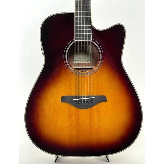 Yamaha FGC-TA TransAcoustic Dreadnought Guitar Brown Sunburst