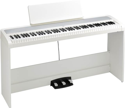 Korg B2SPWH 88-Key Digital Piano with Stand and Three Pedal System White