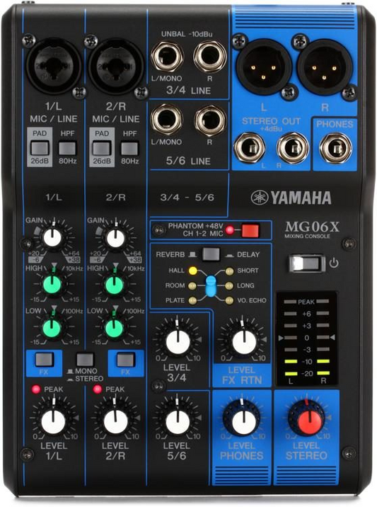 Yamaha MG06X 6 channel Mixer with Effects