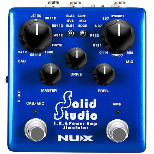 NuX Solid Studio IR & Power Amp Simulator Amp Modeler Guitar Effects Pedal