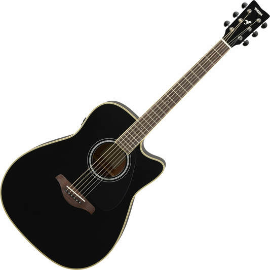 Yamaha FGC-TA TransAcoustic Dreadnought Acoustic electric Guitar Black