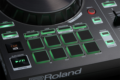 Roland DJ-202 4-deck Serato DJ Controller with Drum Machine