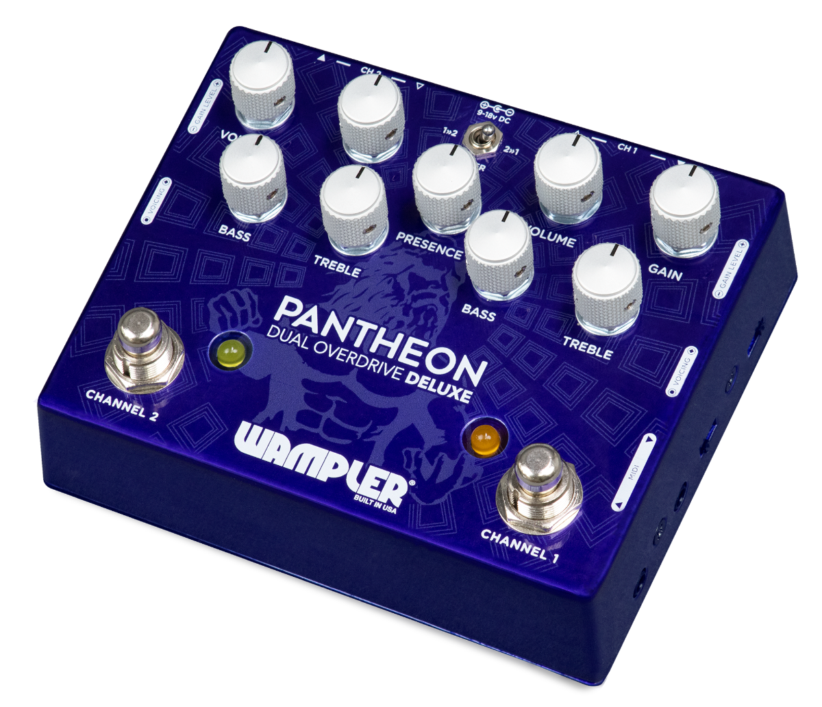 Wampler Dual Pantheon Deluxe Overdrive guitar pedal open box