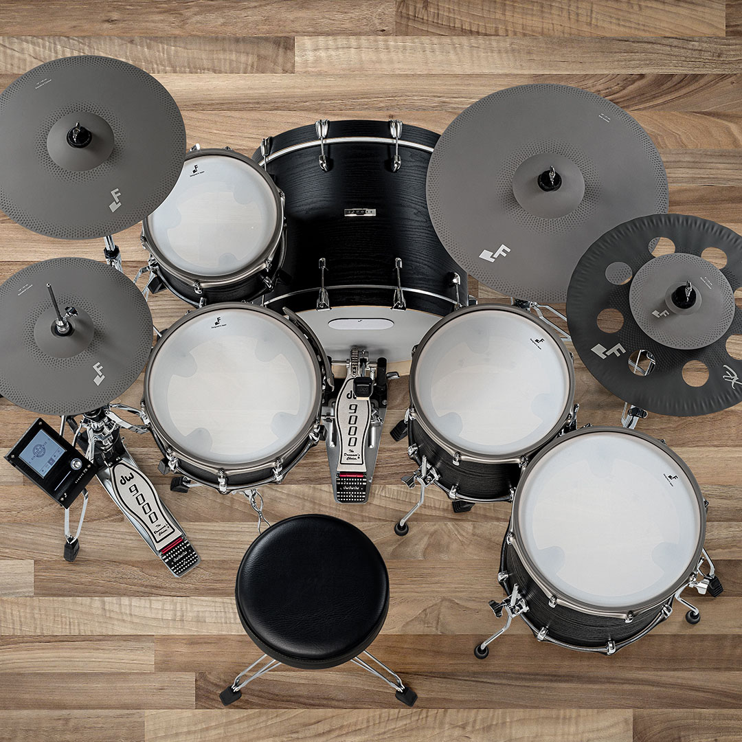 Efnote 7X electronic drum set with full size shells Black