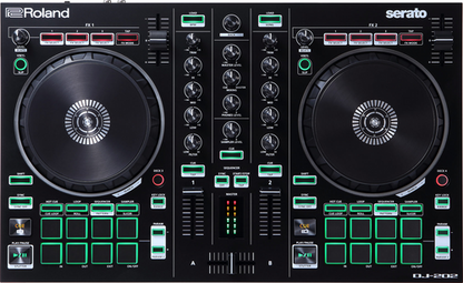 Roland DJ-202 4-deck Serato DJ Controller with Drum Machine