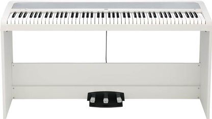 Korg B2SPWH 88-Key Digital Piano with Stand and Three Pedal System White