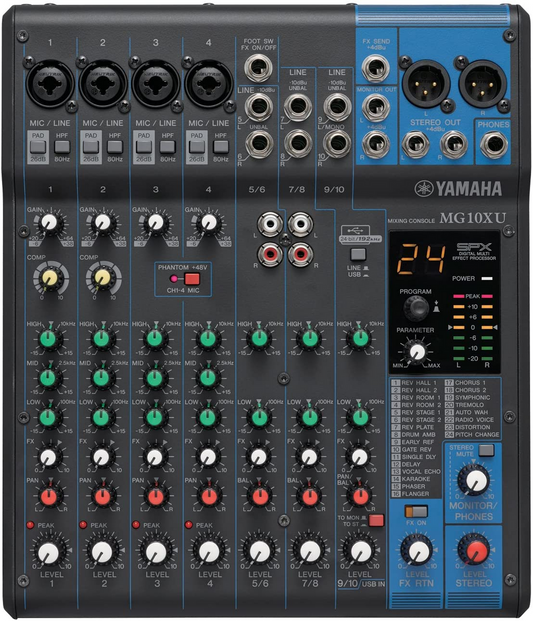 Yamaha MG10XU 10 channel Mixer with USB and FX