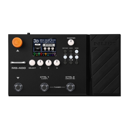NuX MG-400 Modeling Guitar and Bass Floorboard Processor Effects Pedal open box