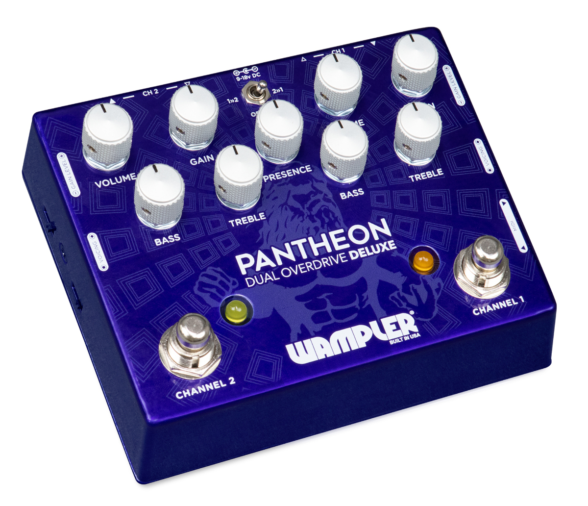 Wampler Dual Pantheon Deluxe Overdrive guitar pedal open box