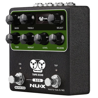 NuX Effects NDD-7 Tape Echo Tap-Tempo Guitar Effects Pedal w/ MIDI In-Out