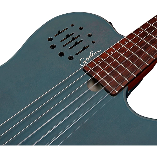 Godin Multiac Mundial Arctik Blue Nylon Acoustic-Electric Guitar with Bag 052387F B-Stock