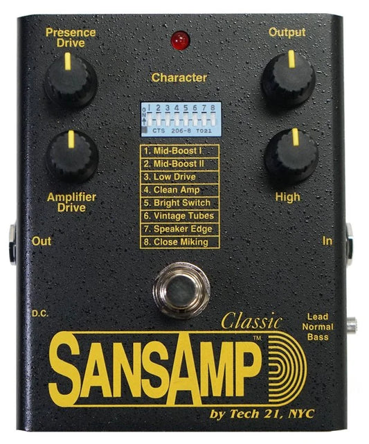 Tech 21 SA1 SansAmp SA-1 Classic Amp Simulator guitar effects pedal