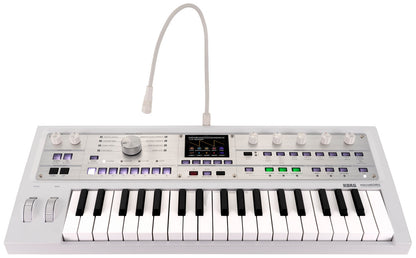 Korg microKORG 2 Advanced Synthesizer vocoder White with carry bag open box