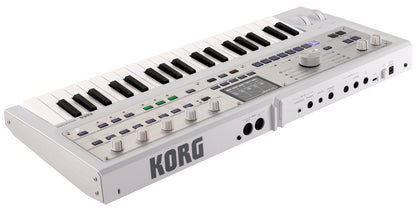 Korg microKORG 2 Advanced Synthesizer vocoder White with carry bag open box