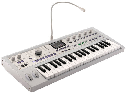 Korg microKORG 2 Advanced Synthesizer vocoder White with carry bag open box