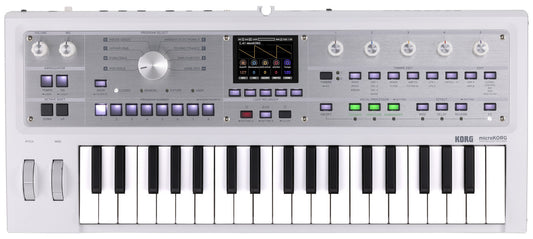 Korg microKORG 2 Advanced Synthesizer vocoder White with carry bag open box