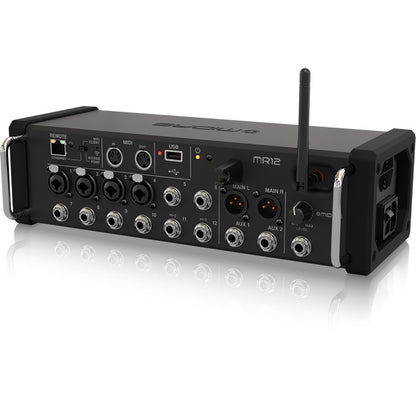 Midas MR12 12-Input Digital Mixer for iPad/Android Tablets with 4 MIDAS PRO Preamps Integrated Wifi Module, USB Stereo Recorder
