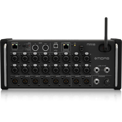Midas MR18 18-Input Digital Mixer for iPad/Android Tablets with 16 MIDAS PRO Preamps