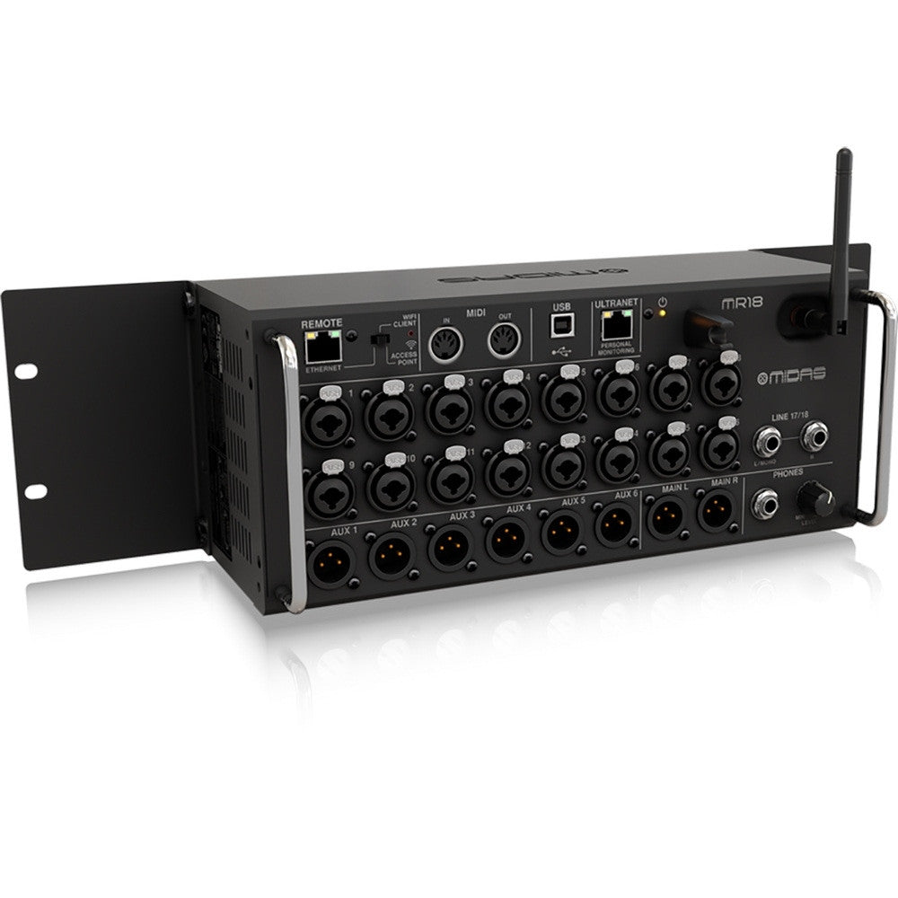 Midas MR18 18-Input Digital Mixer for iPad/Android Tablets with 16 MIDAS PRO Preamps