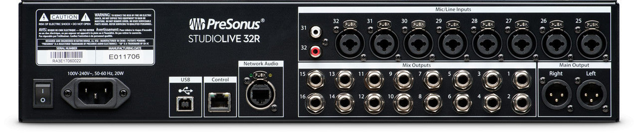 PreSonus StudioLive 32R 34-Input, 32-Channel Series III Stage Box & Rack Mixer